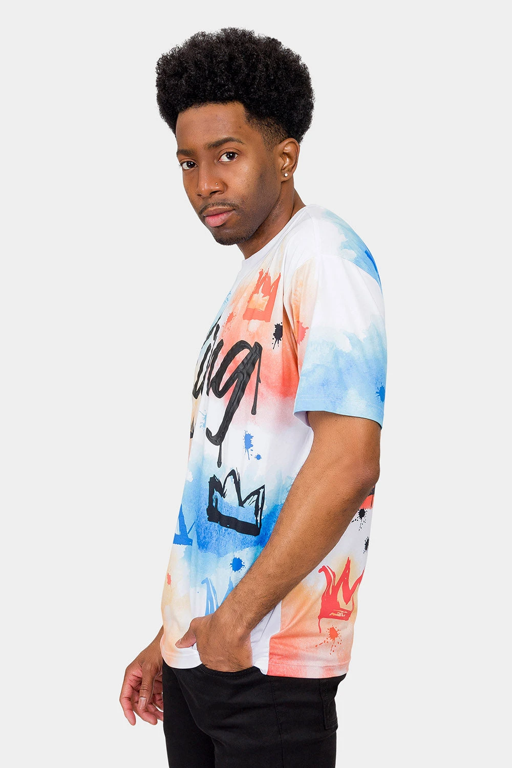 Paint Wash Crowned King T-Shirt - Image 2