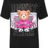 Money Stacks Crystal Embellished Bear T-Shirts