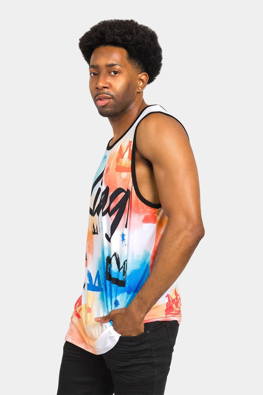 Paint Wash Crowned King Tank Top - Image 2