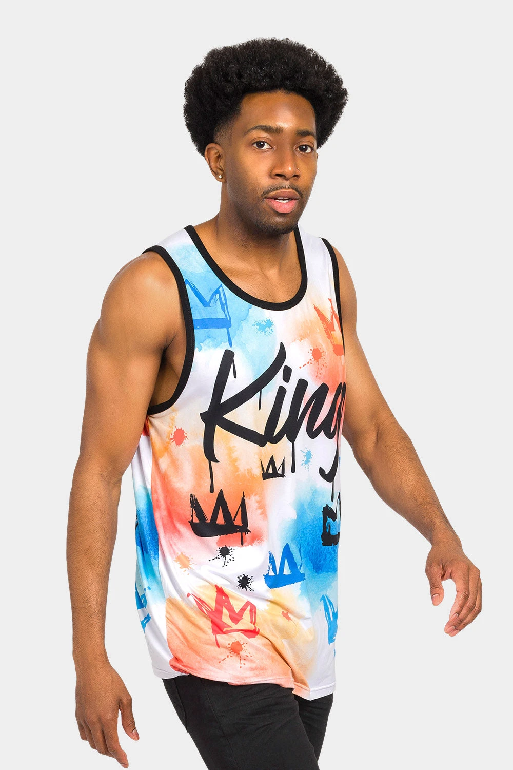 Paint Wash Crowned King Tank Top - Image 4