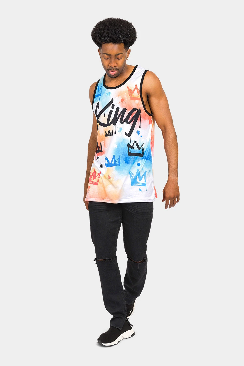 Paint Wash Crowned King Tank Top - Image 5